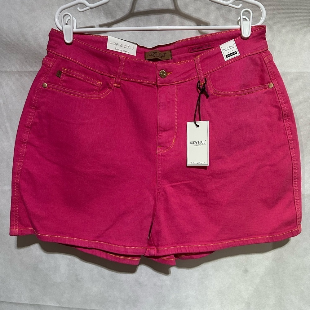 Judy Blue High Waist Stretch  Magenta Shorts Womens 2X Plus (18/20) JB150266 NEW